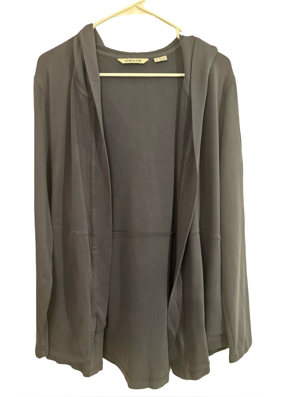 Orvis Women's Charcoal Navy Open-Front Hooded Jacket